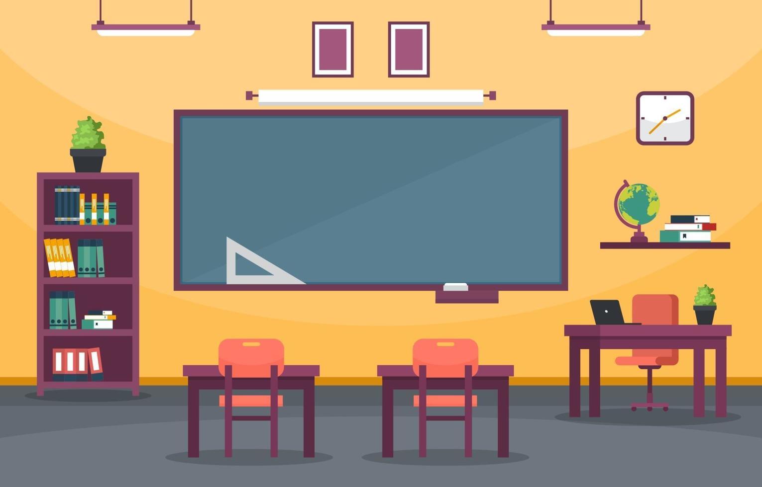 Empty Classroom in High School Illustration vector
