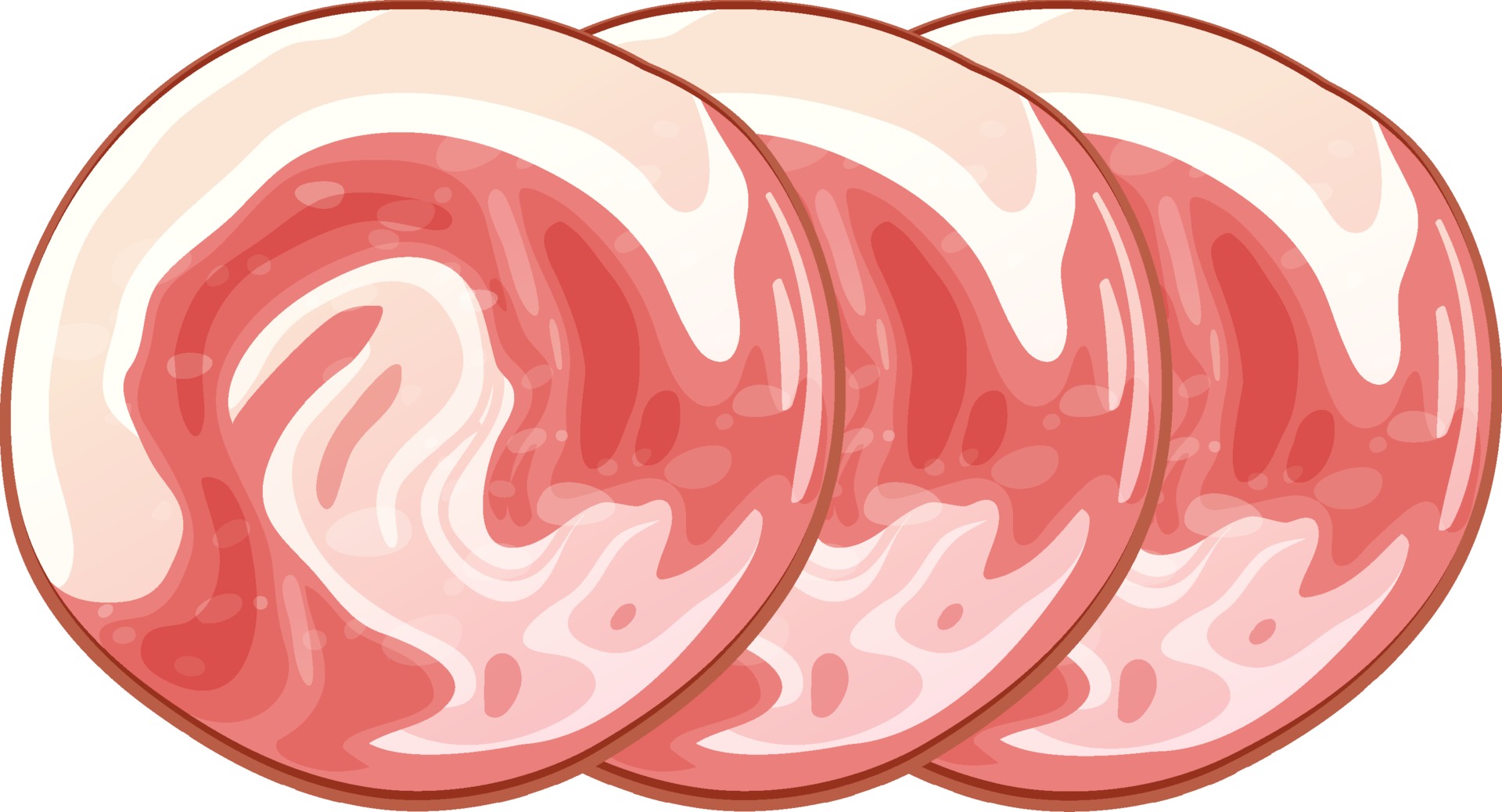 Sliced pork sausage isolated 2046946 Vector Art at Vecteezy