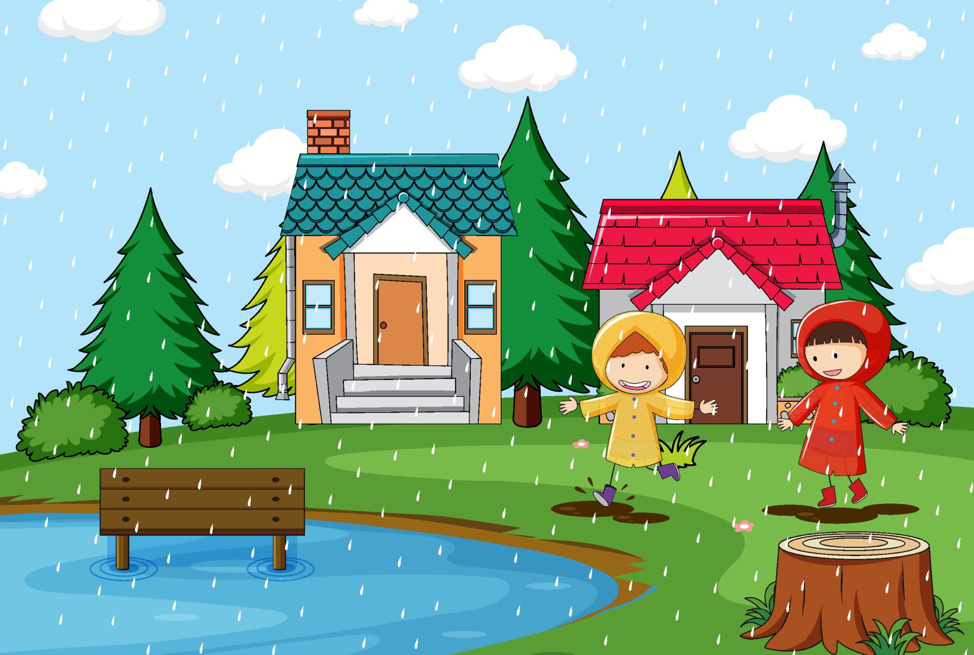 Rainy Day With Two Kids Wearing Raincoat 2046966 Vector Art At Vecteezy rainy-day-with-two-kids-wearing-raincoat-2046966-vector-art-at-vecteezy