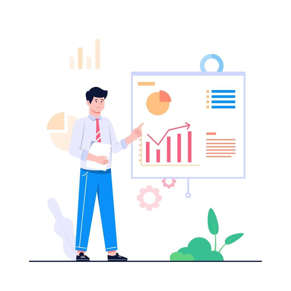 men presentation concept illustration vector