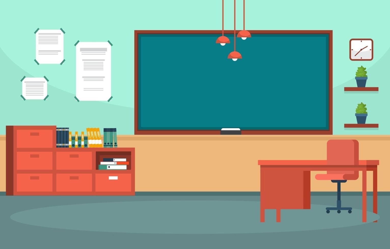 Empty Classroom in High School Illustration vector