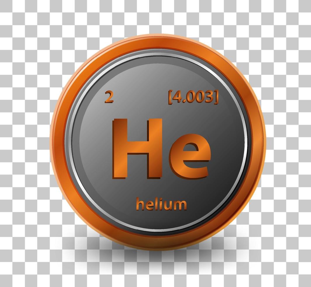 Helium chemical element vector