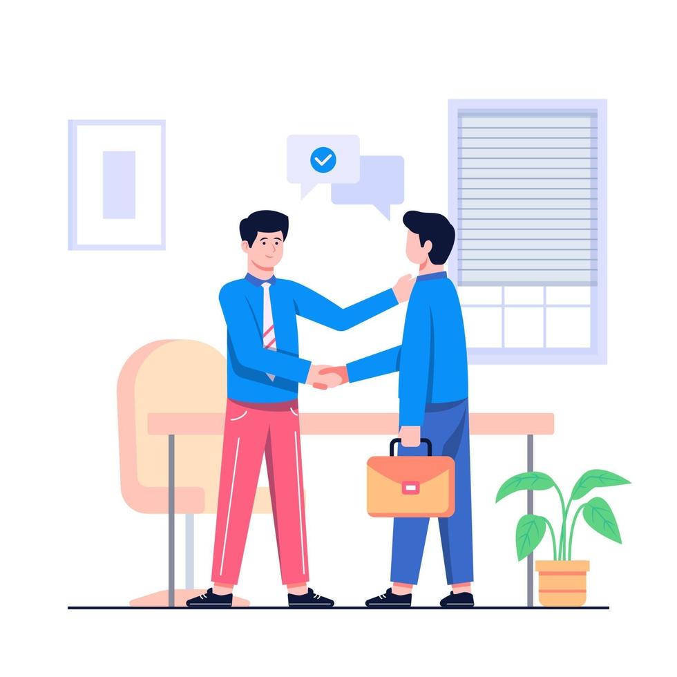 business deal concept flat illustration vector