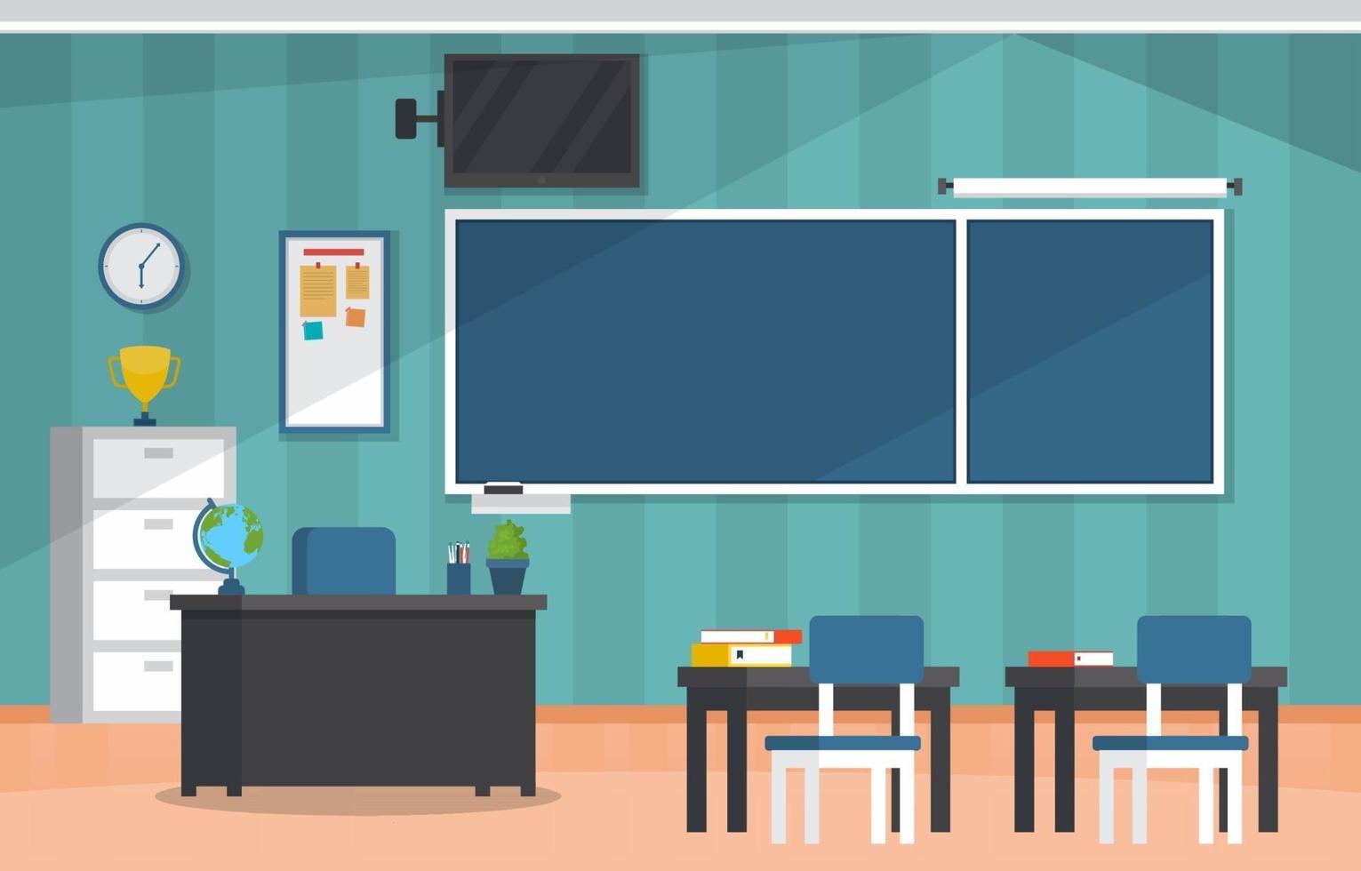 Empty Classroom in High School Illustration vector