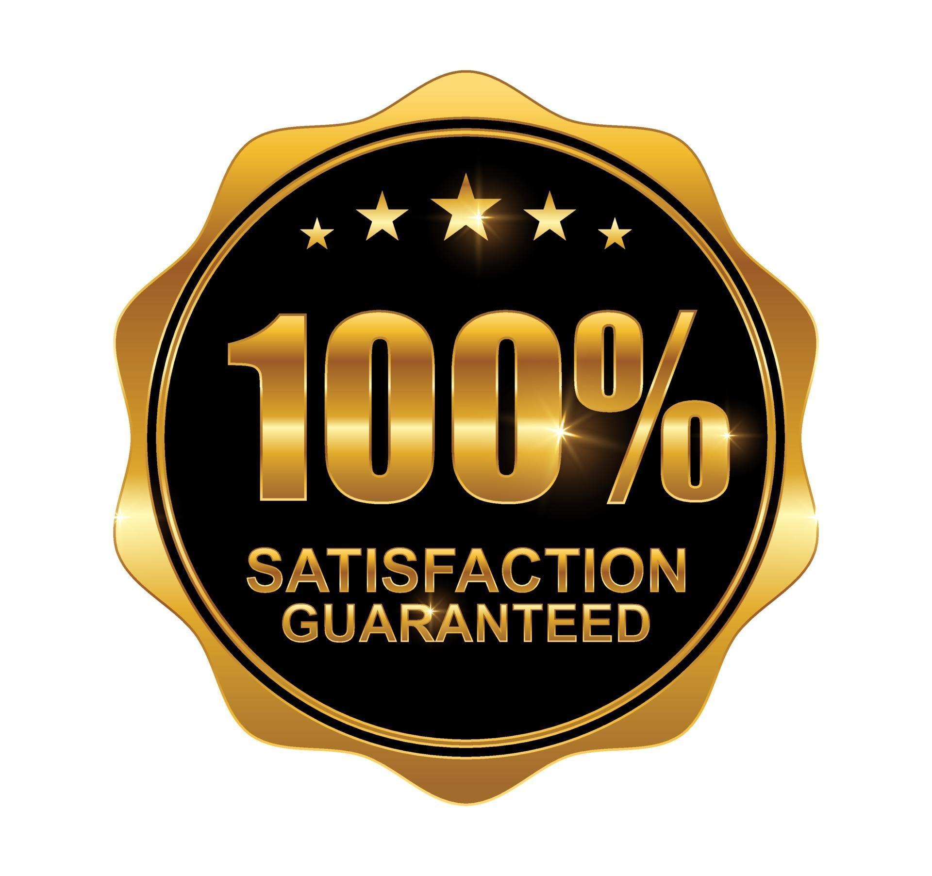 Golden 100 percent Guarantee Sign, Badge, Label - Download Free Vectors ...