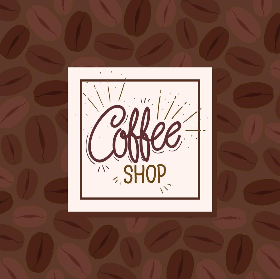 International coffee day poster with coffee beans vector