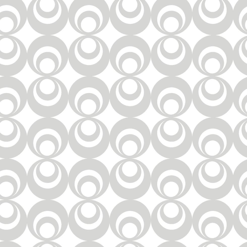 Seamless geometric Circle elements  Monochrome vector pattern