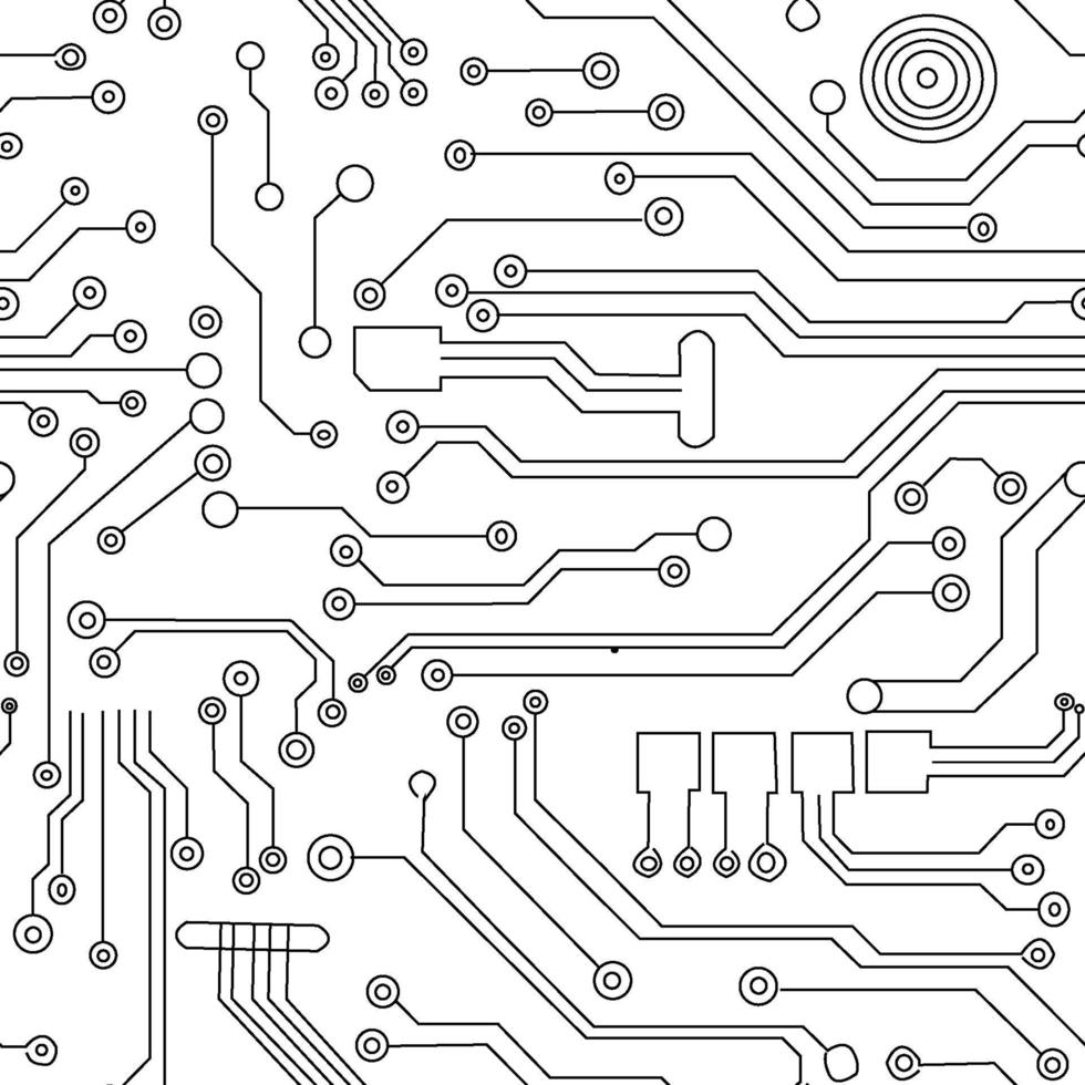 Abstract futuristic circuit board vector pattern Illustration