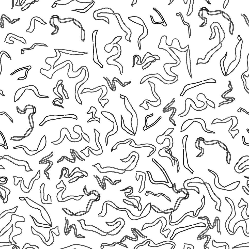 Random Memphis Monochrome seamless pattern vector