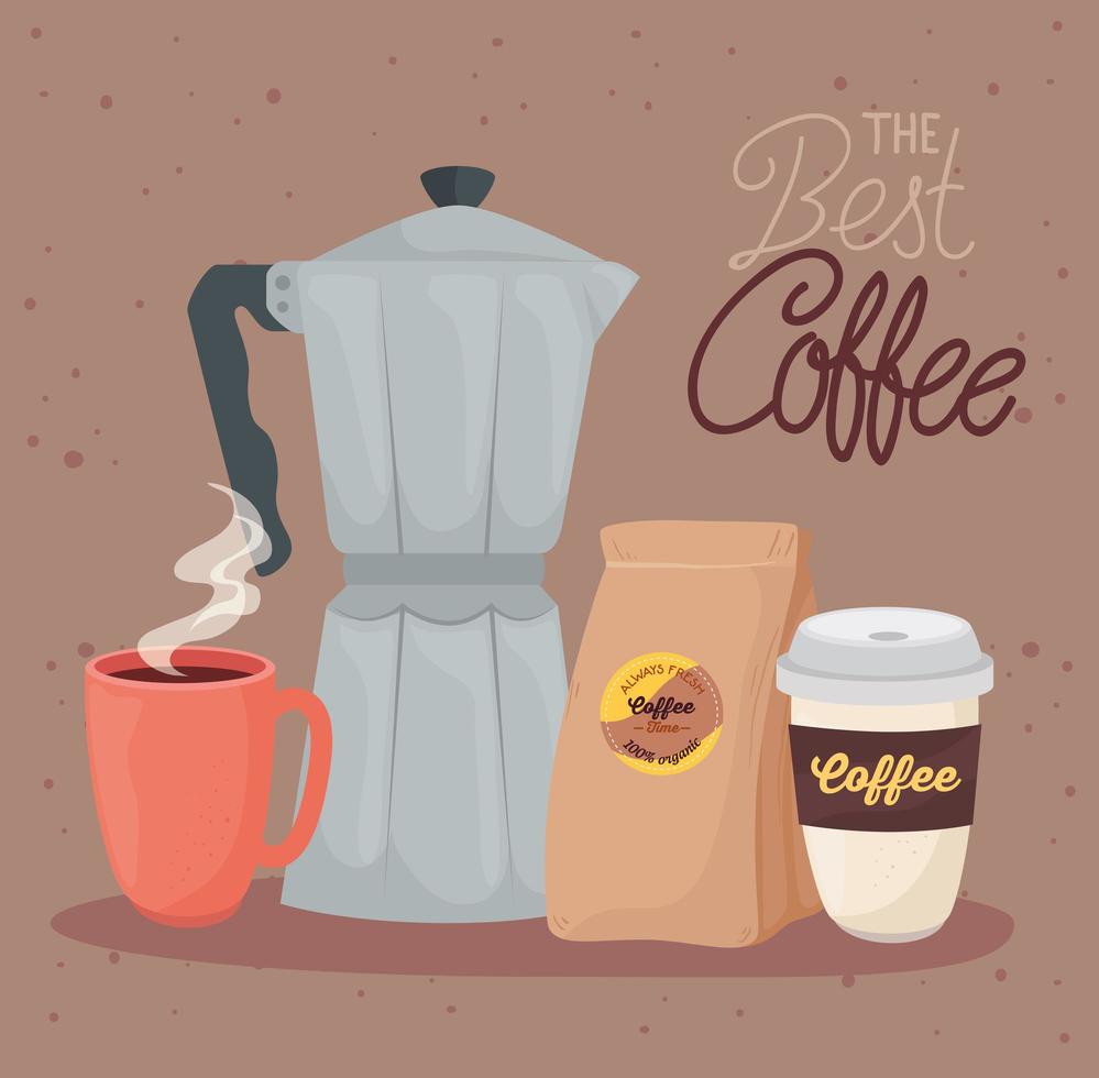the best coffee banner coffee icons vector