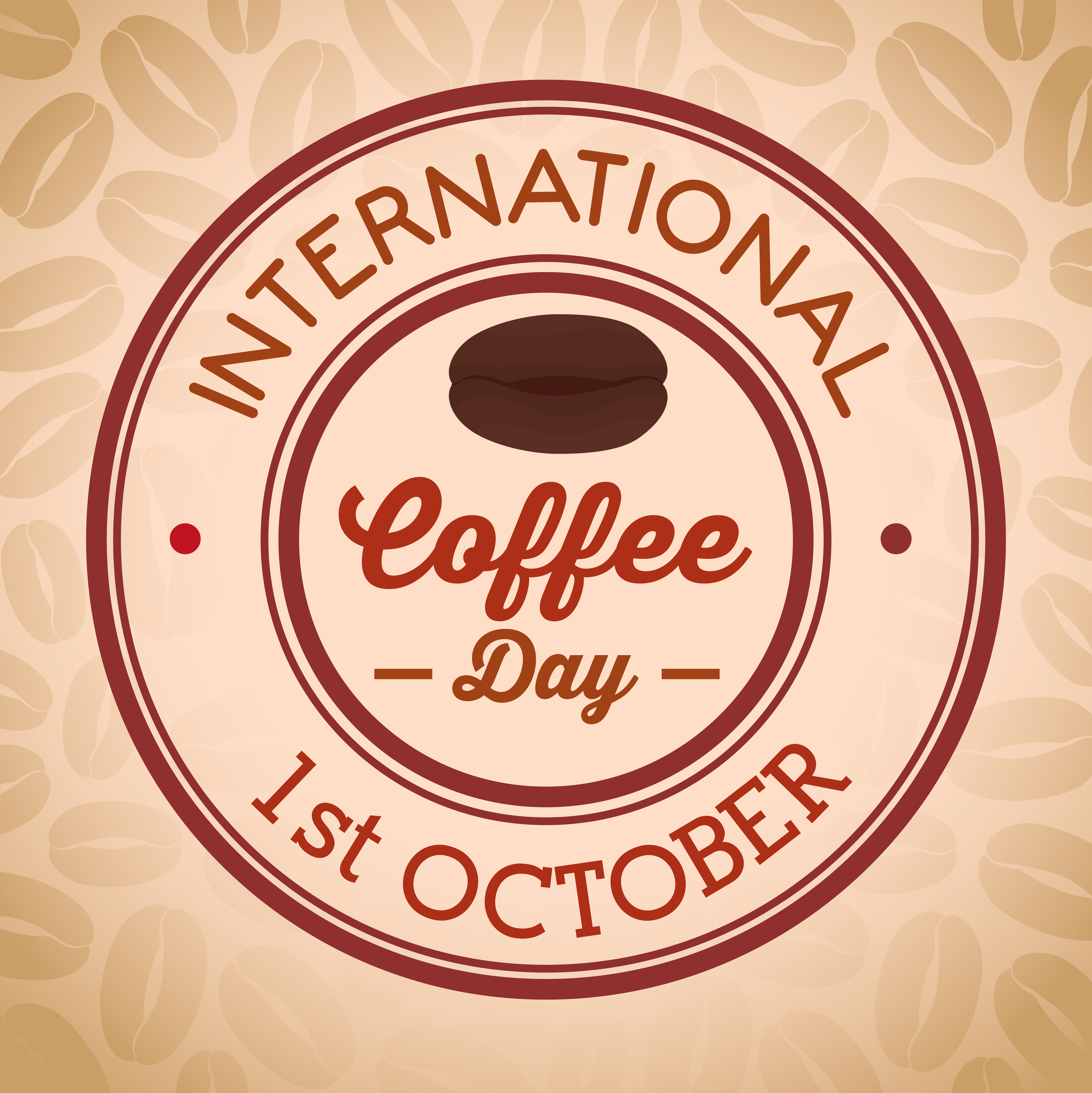 International Coffee Day Seal 2047297 Vector Art At Vecteezy
