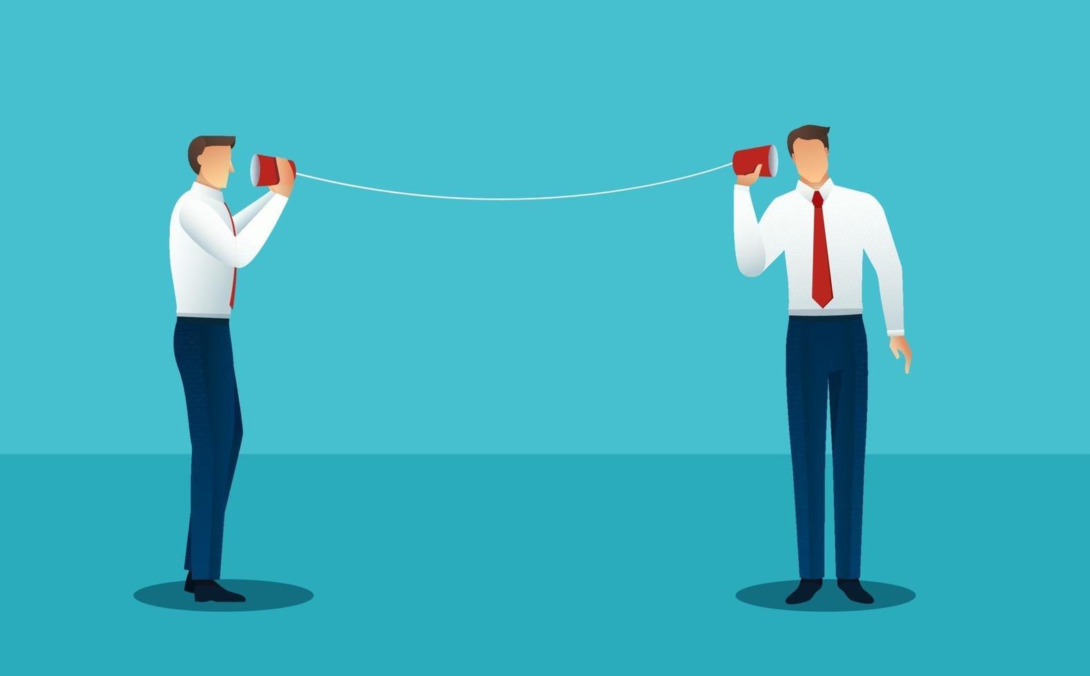 Two business communication. connection concept, Vector illustration