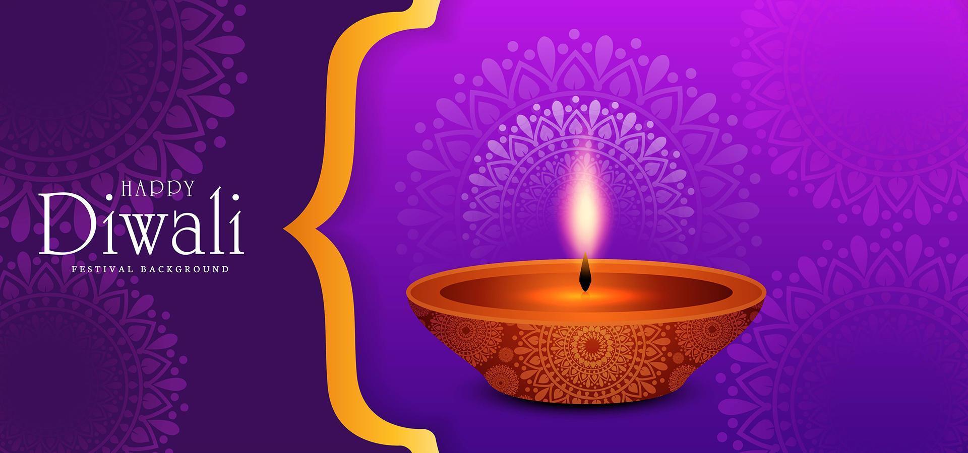 Fondo de tarjeta de felicitación de celebración feliz diwali vector