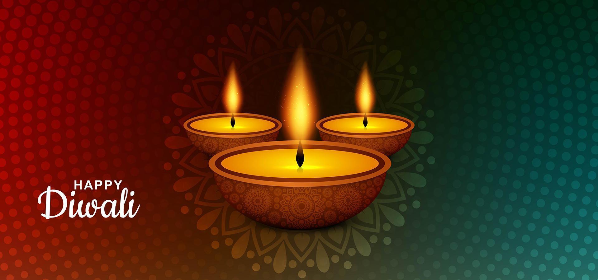 hermoso festival de luces feliz fondo diwali vector