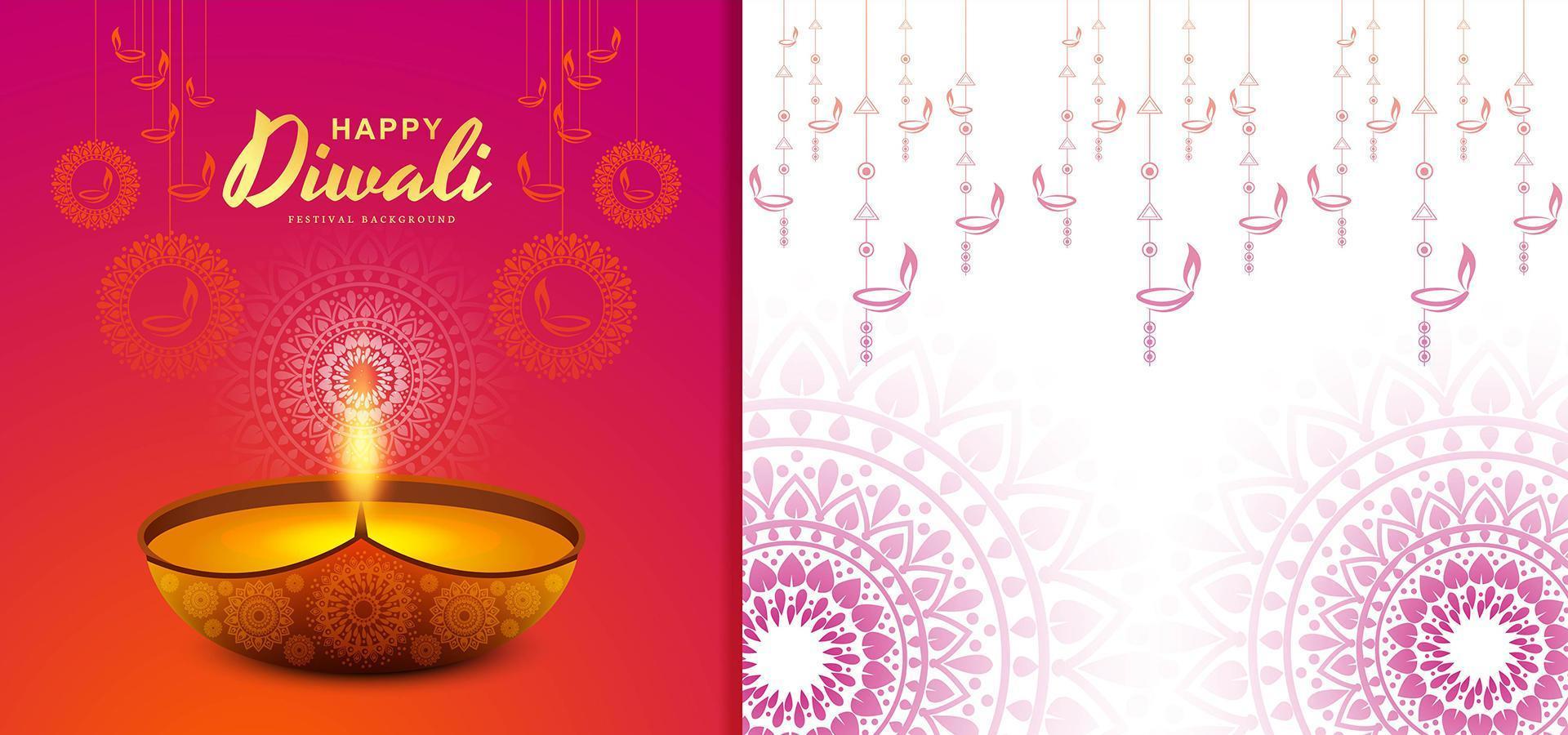 Creative Diwali Festival Background Template Design vector