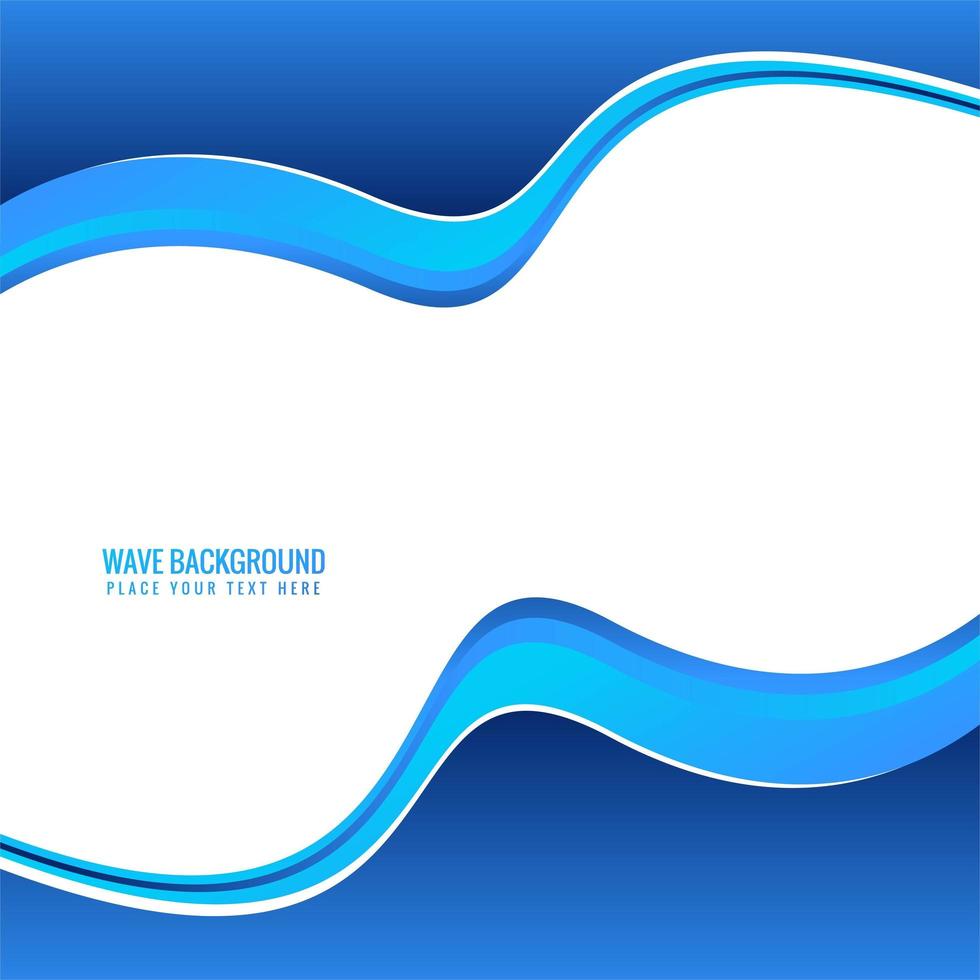 Abstract blue business wave vector