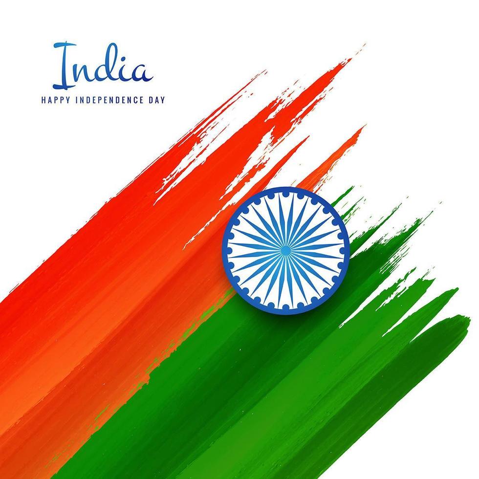 India Independence Day 15 th of august flag design vector