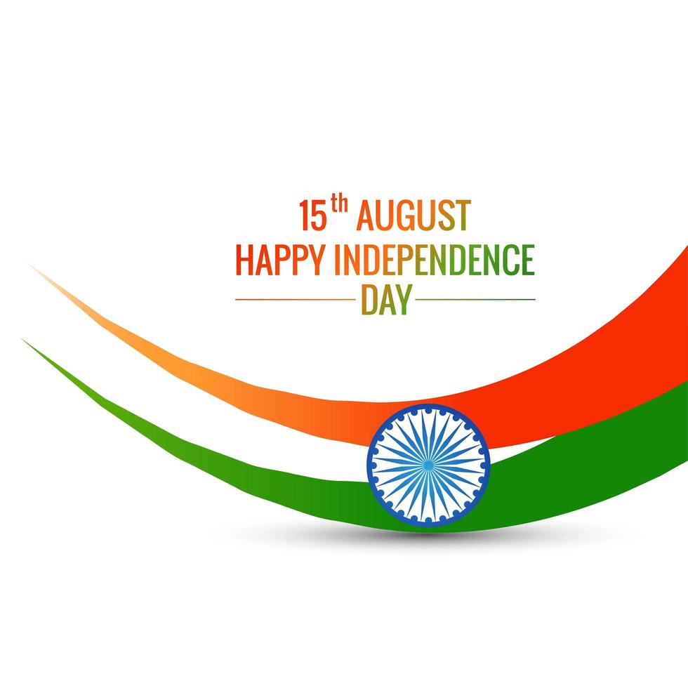 Indian flag stylish tricolor wave vector