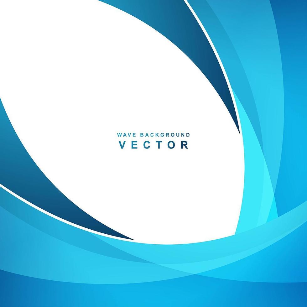 Elegant creative blue wave vector