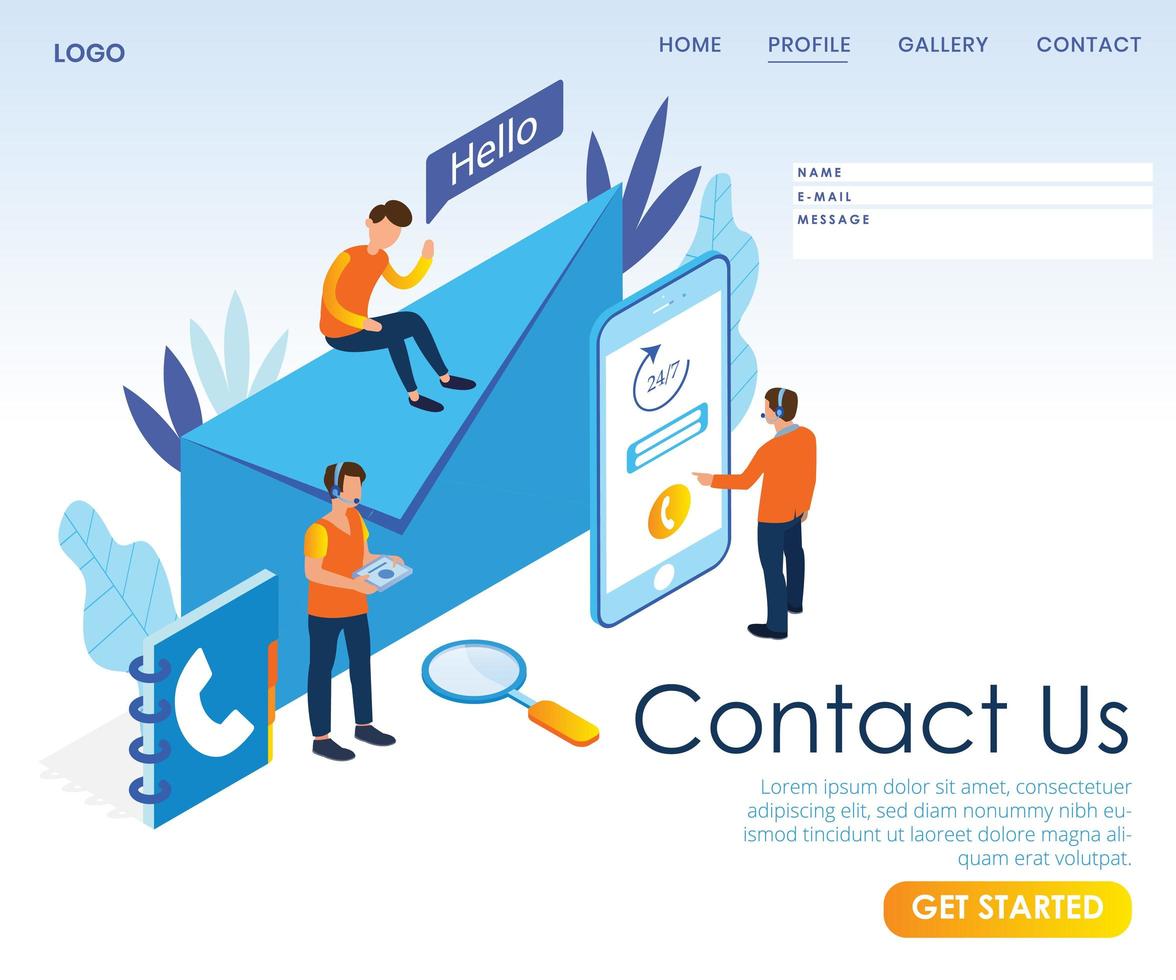 Customer Support concept illustration vector isometric design