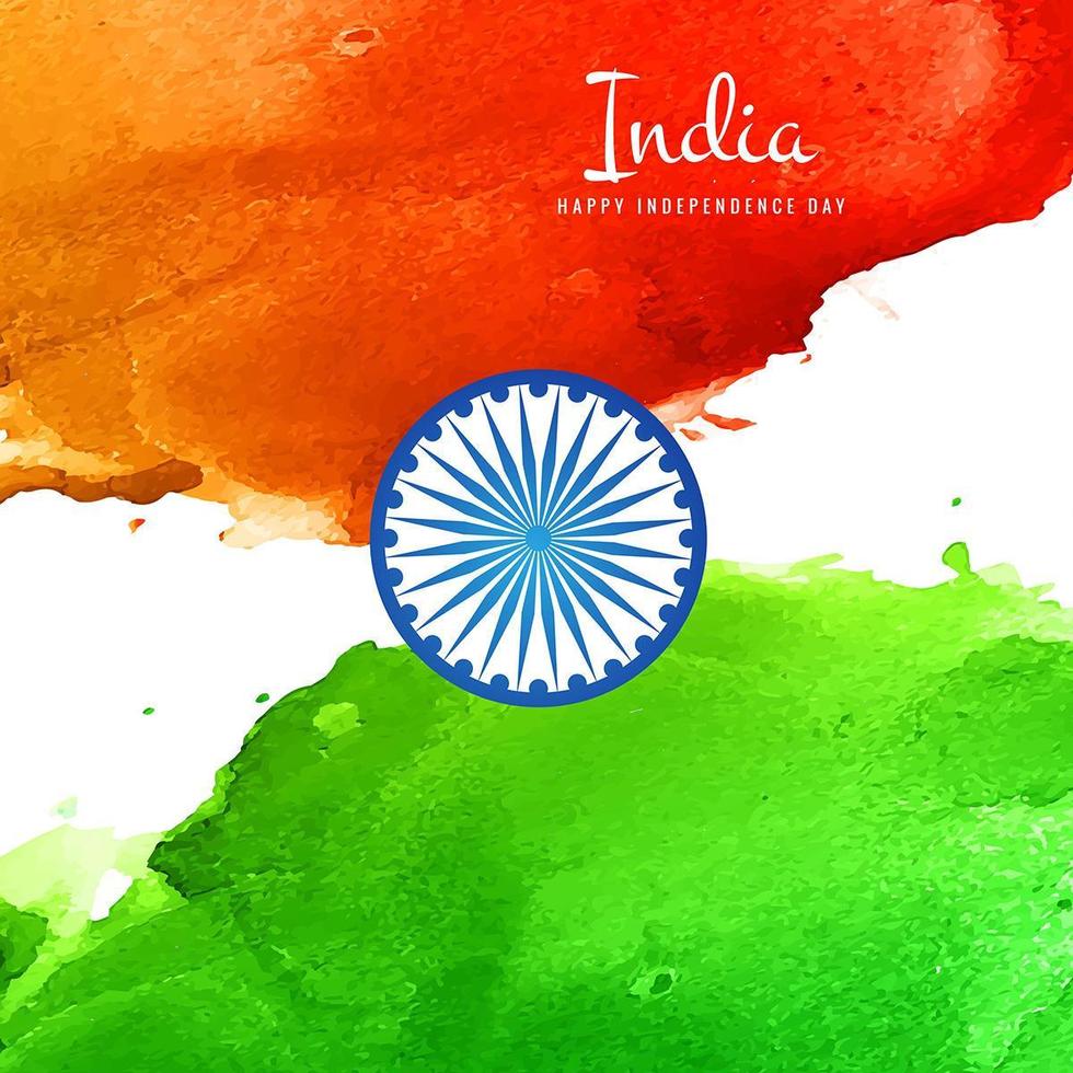 Watercolor indian flag background vector