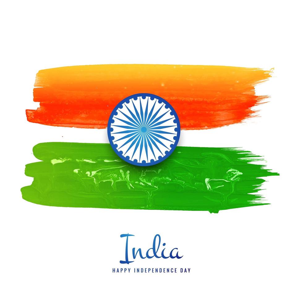 celebración del día de la independencia de la bandera india vector