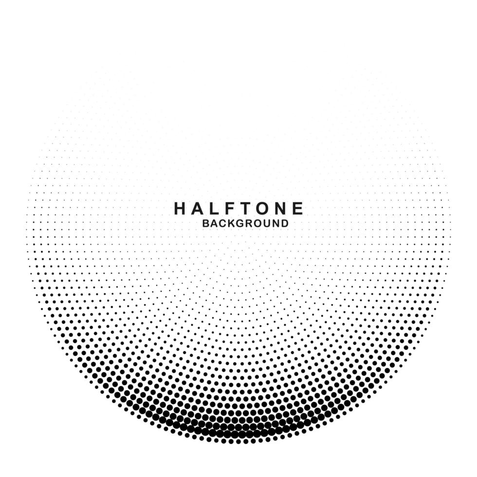 Elegant circular halftone design vector