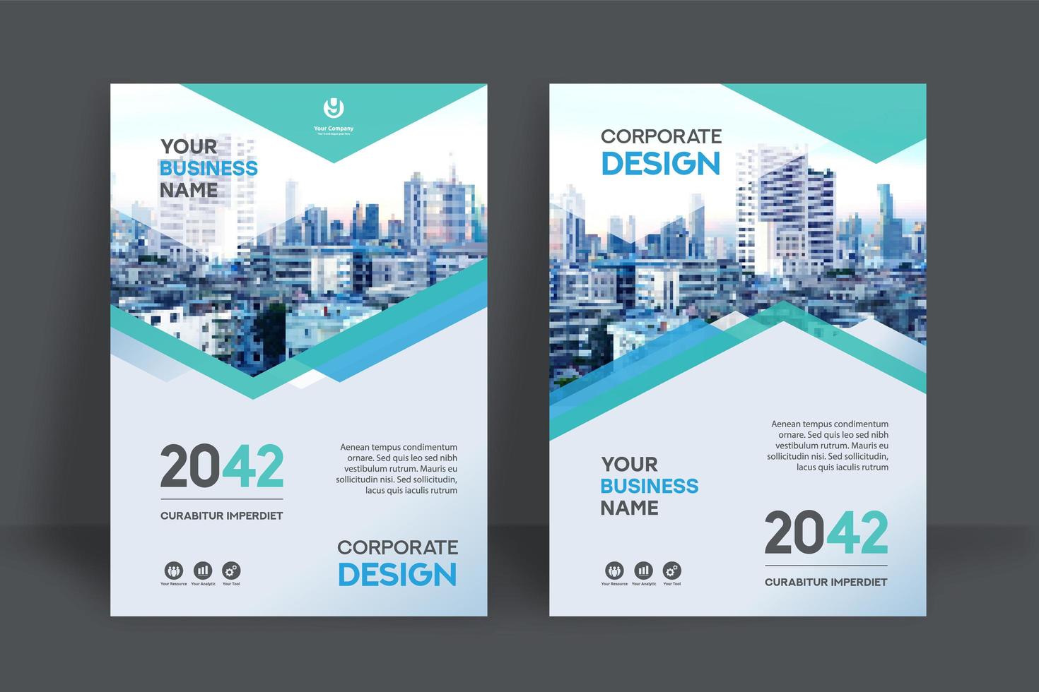 City Background Business Book Cover Design Template vector