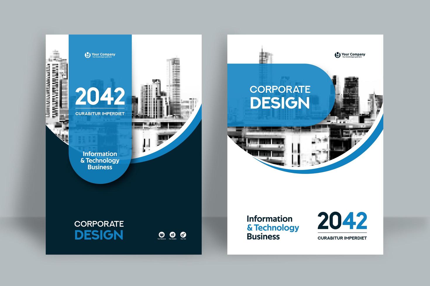 City Background Business Book Cover Design Template vector