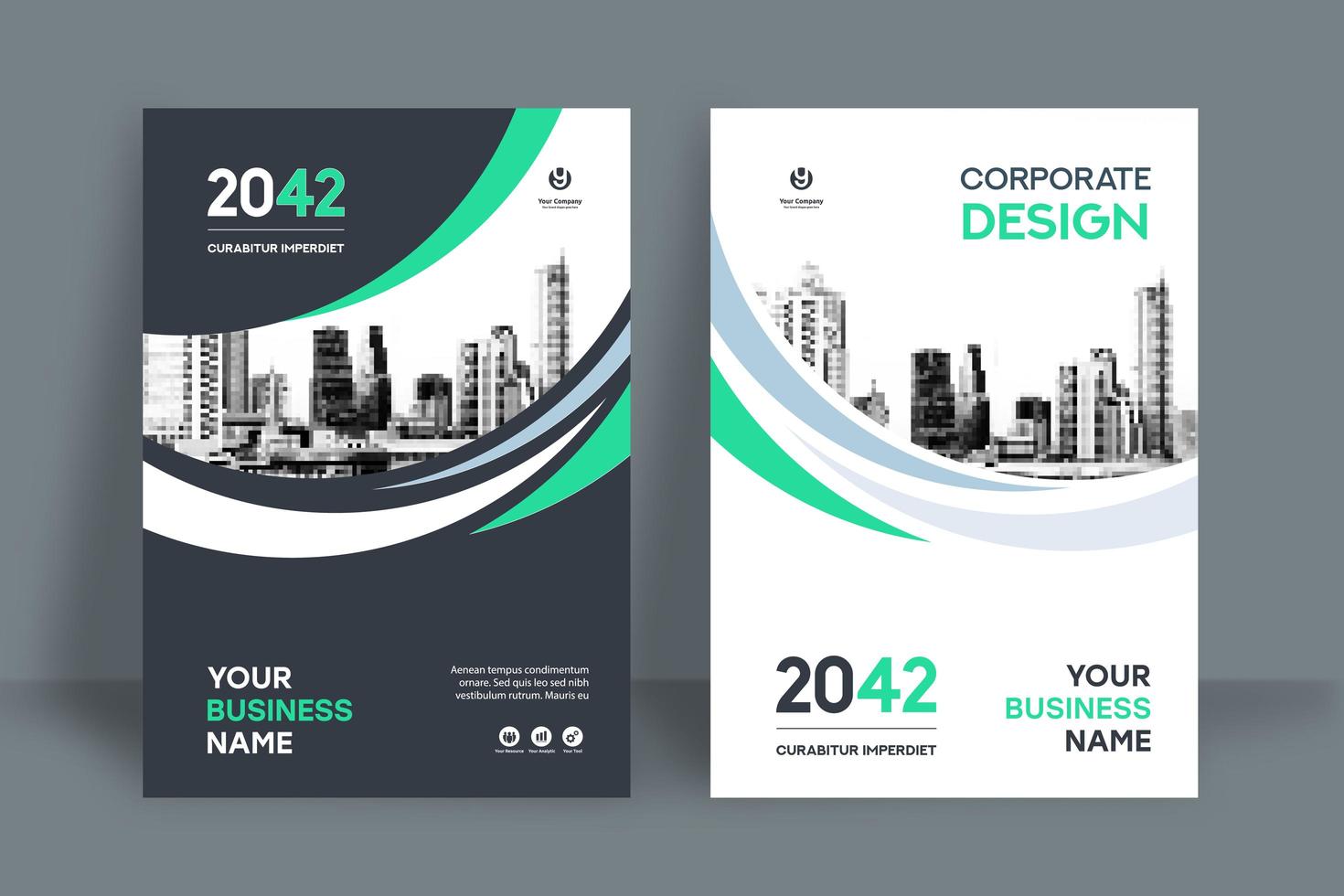 City Background Business Book Cover Design Template vector