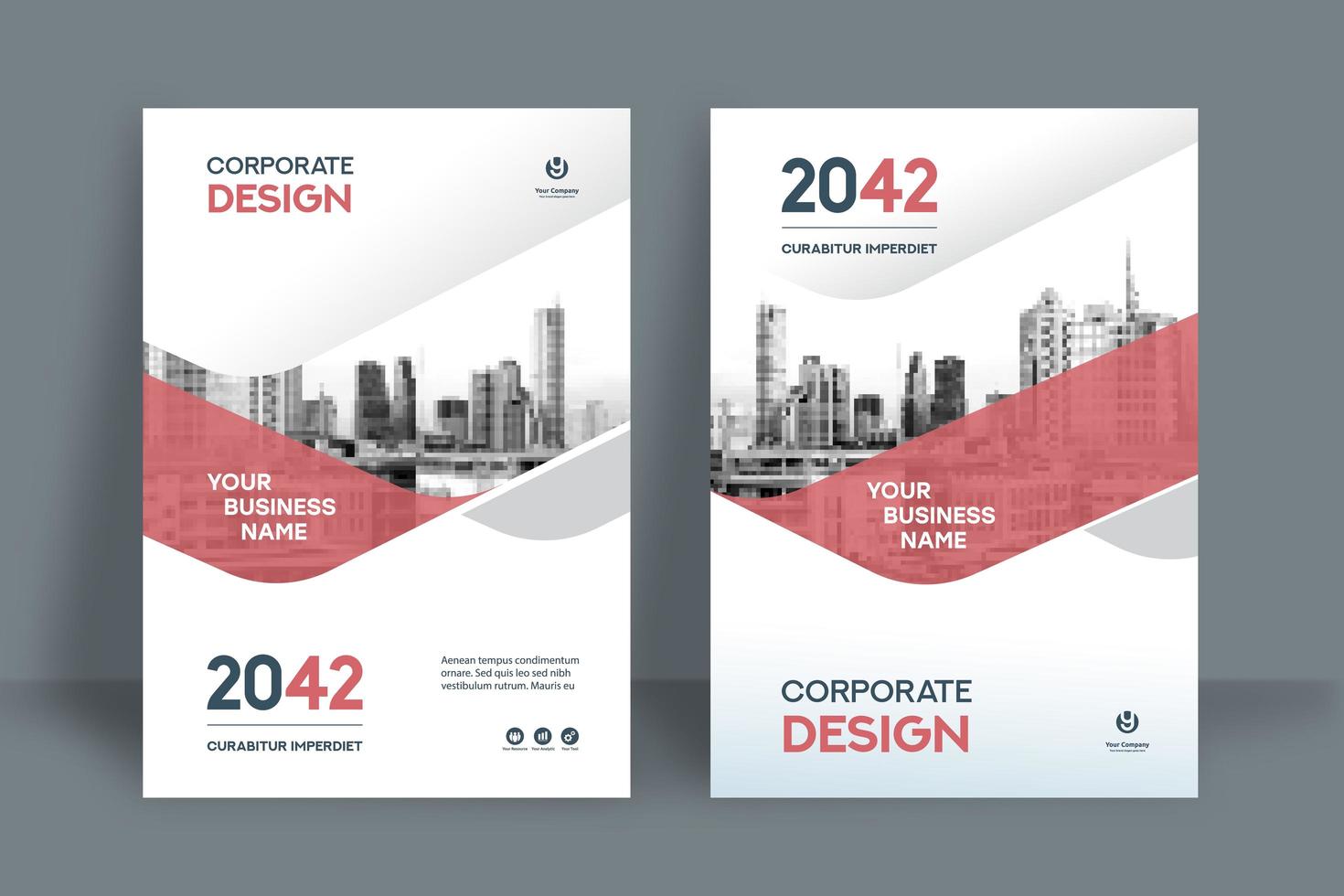 City Background Business Book Cover Design Template vector