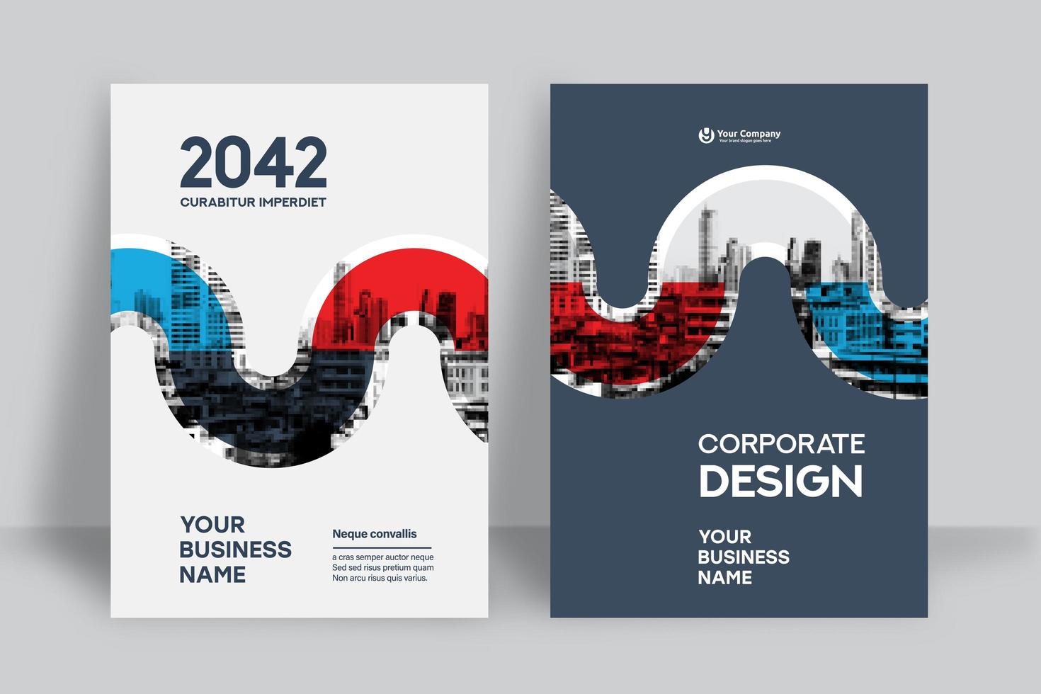 City Background Business Book Cover Design Template vector