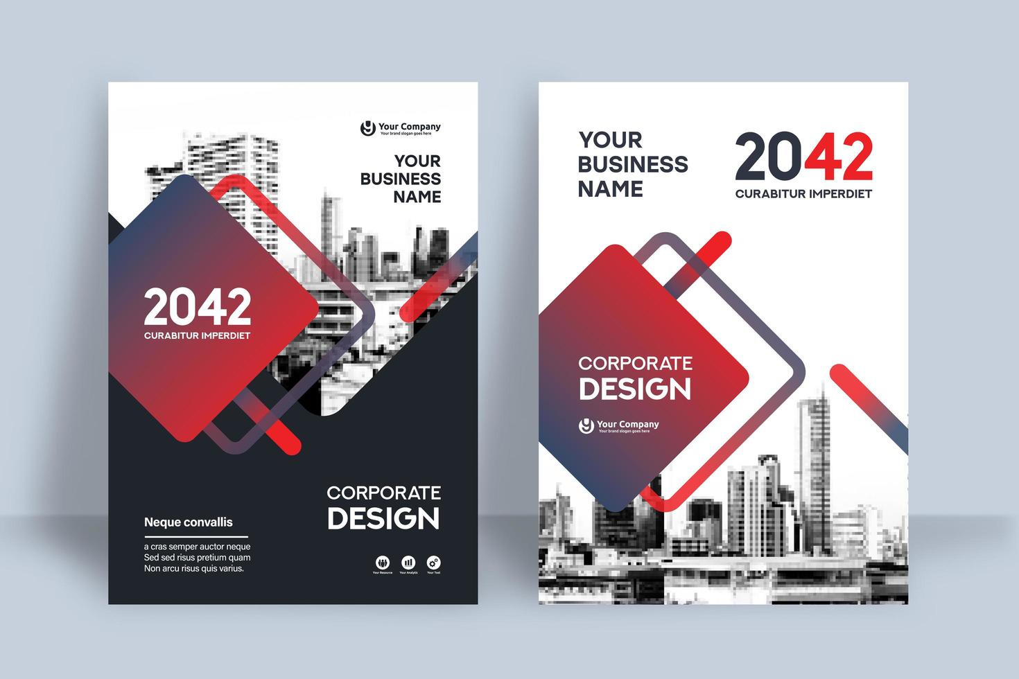 City Background Business Book Cover Design Template vector