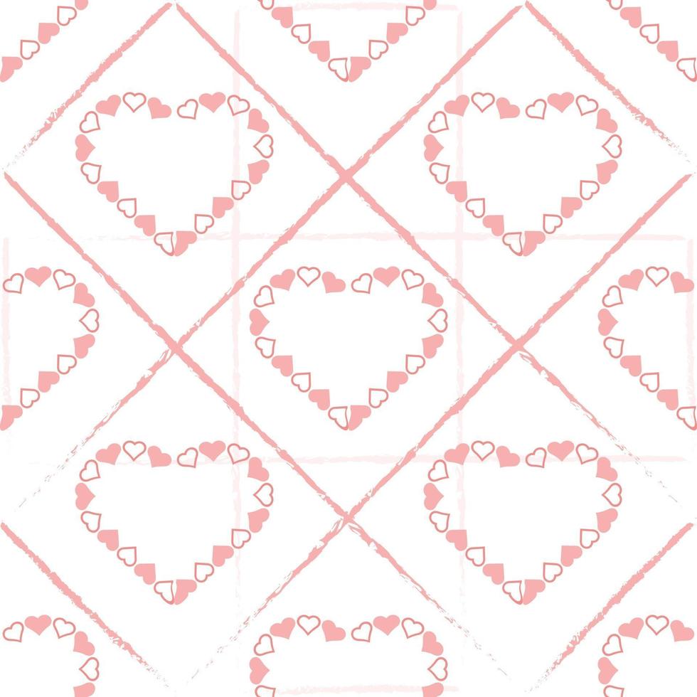 Fondo transparente de San Valentín con marco de corazón rosa vector