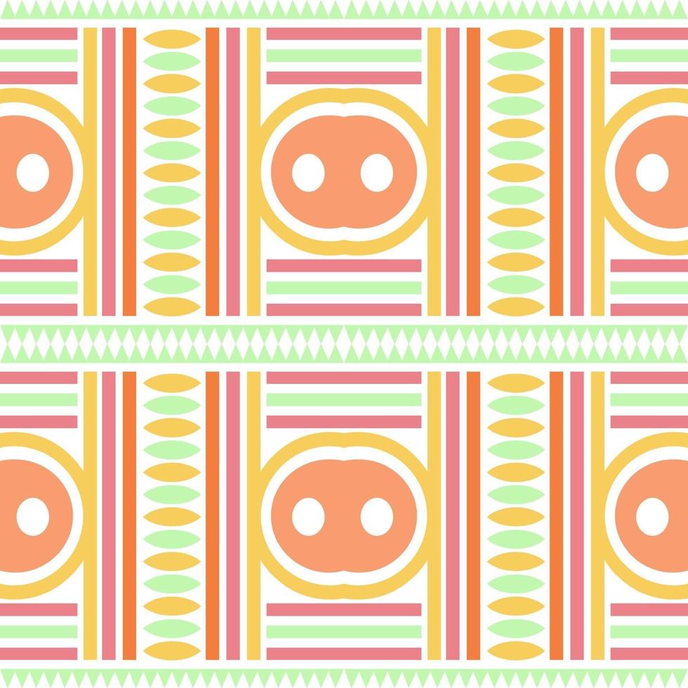 seamless multicolour native pattern background with geometric shape vector