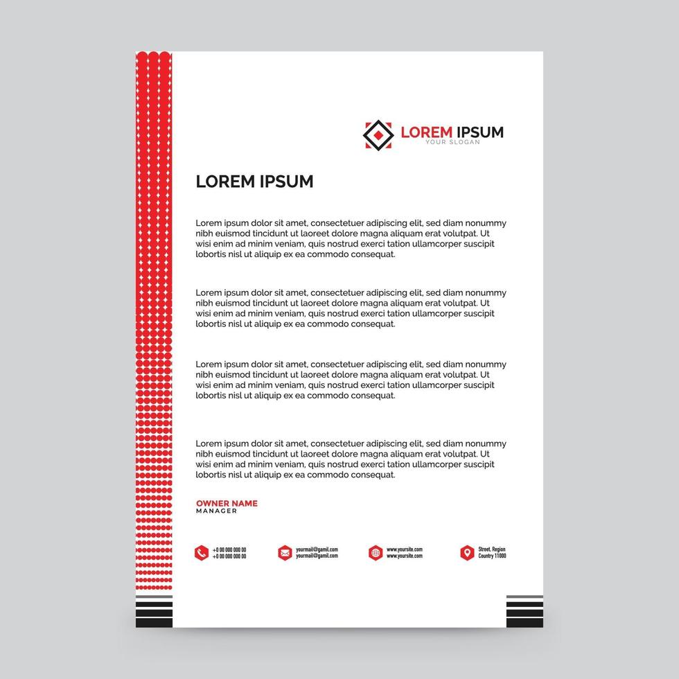 Letterhead Design Template vector