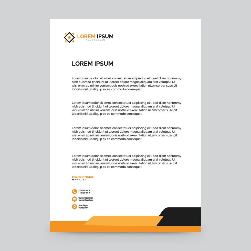 Letterhead Design Template vector