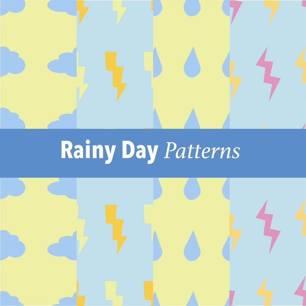 rainy day patterns vector