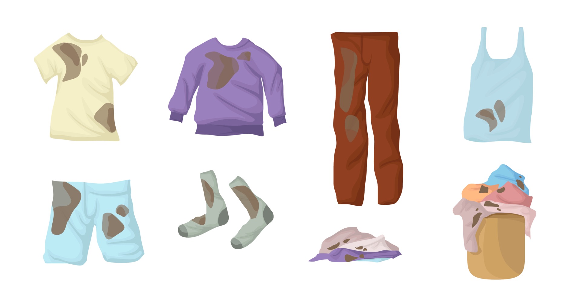 stained clothes clipart