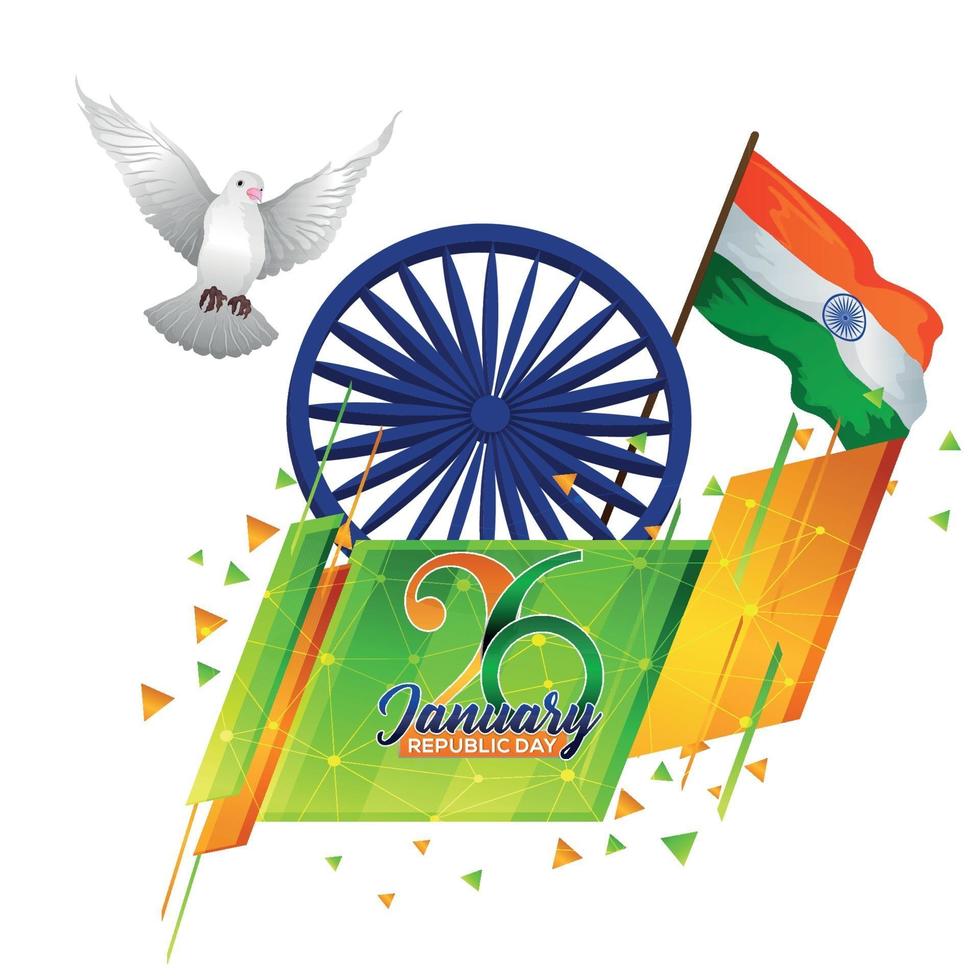 fondo del día de la república de la india vector