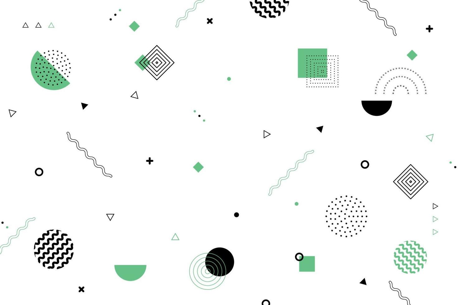 Abstract minimal geometric pattern design of black and green decorative design background. illustration vector