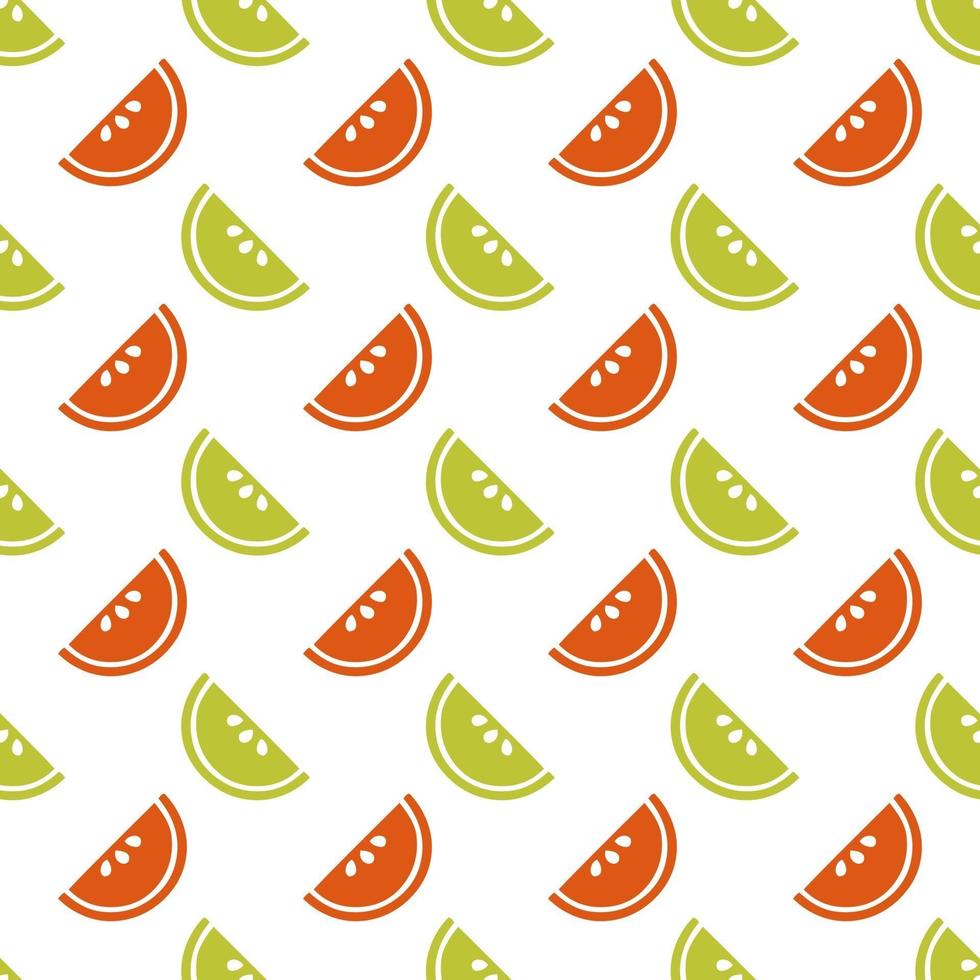 seamless colourful slice of fruit pattern background vector