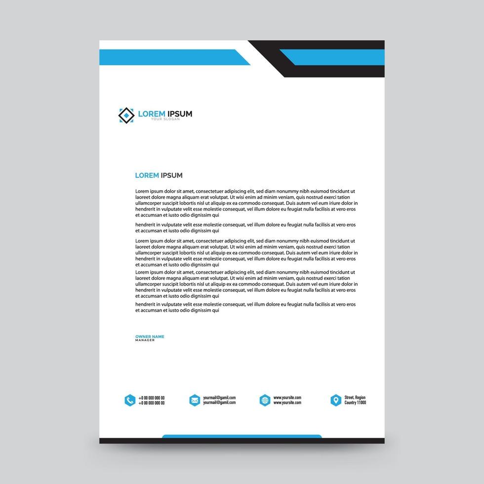 Professional Letterhead Template vector