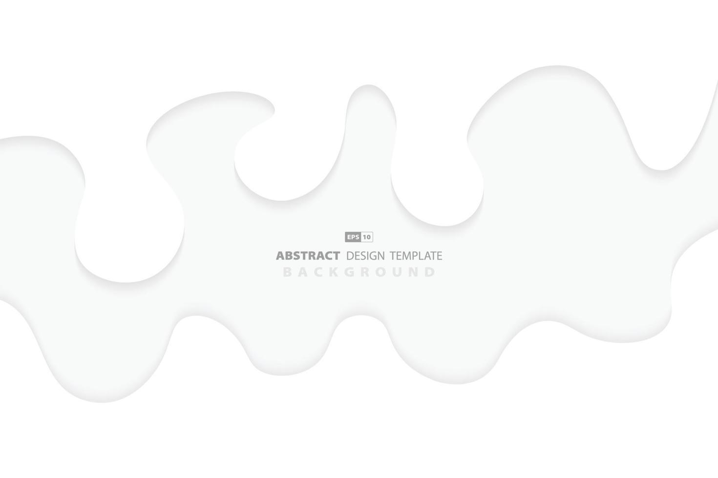 Abstract white wavy pattern design background. illustration vector