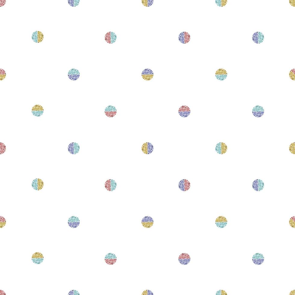 seamless simple geometric pattern background with multicolour glitter polka dot vector