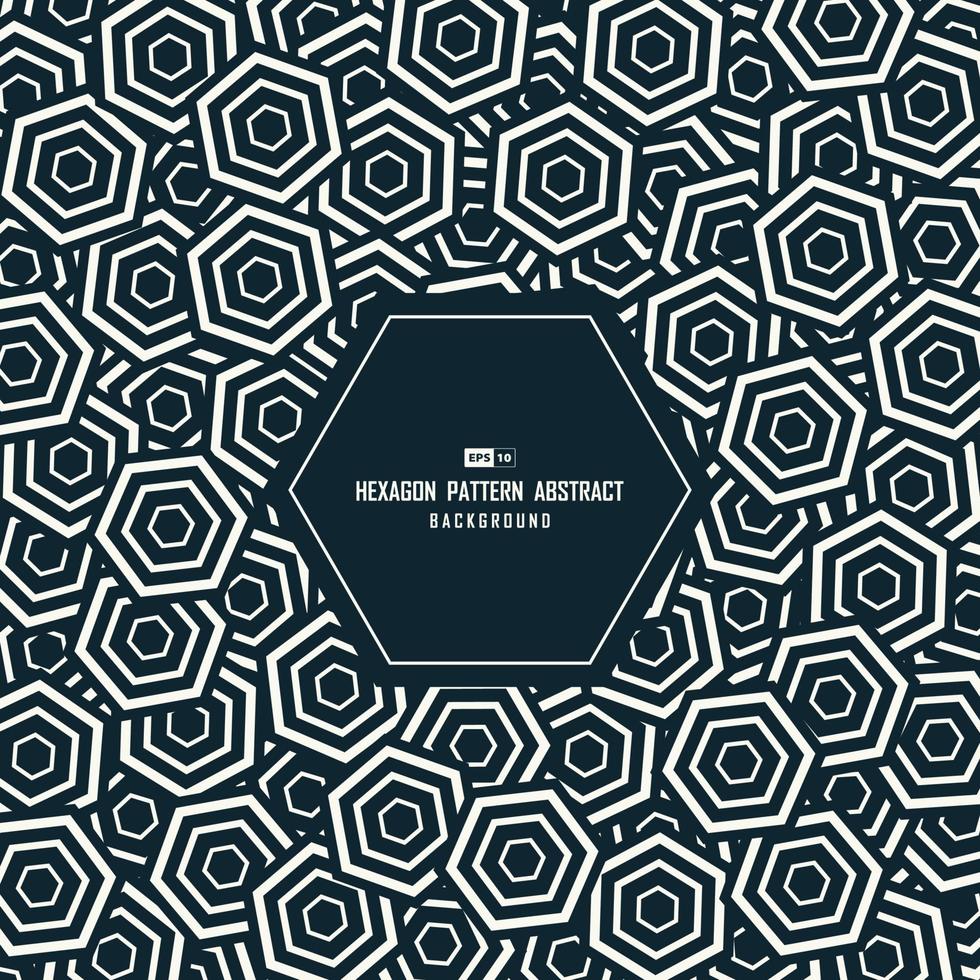 Abstract minimal hexagonal pattern design cover artwork background. illustration vector