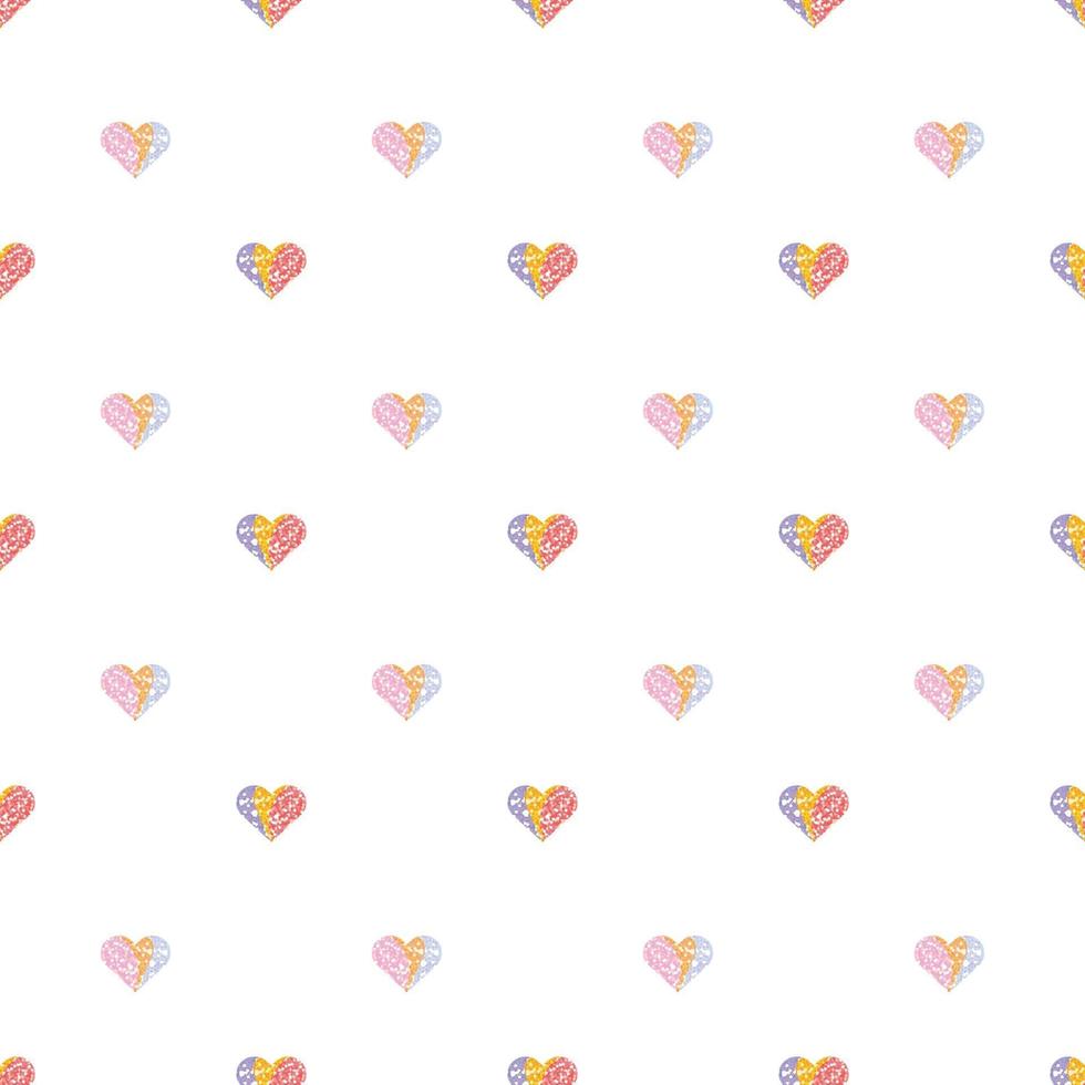 Fondo transparente del día de San Valentín con sello de corazón de brillo multicolor pastel vector