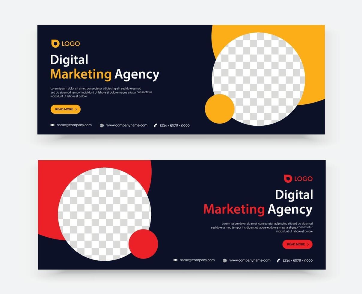 business marketing banner design template vector