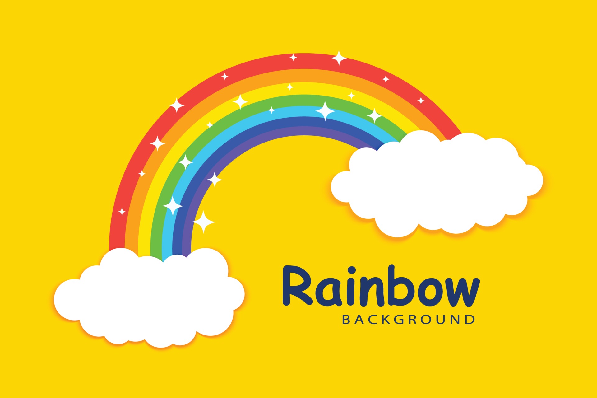 rainbow with clouds background template 2048368 Vector Art at Vecteezy