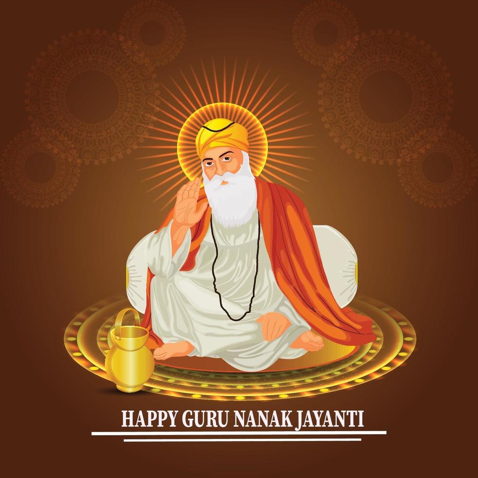 Happy gurpurab celebration background vector